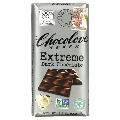 Chocolove, Extreme Dark Chocolate, 88% Cocoa Content
